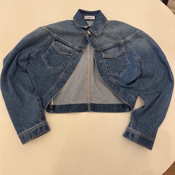 ALAÏA Cropped Denim Jacket - Picture 6 of 10